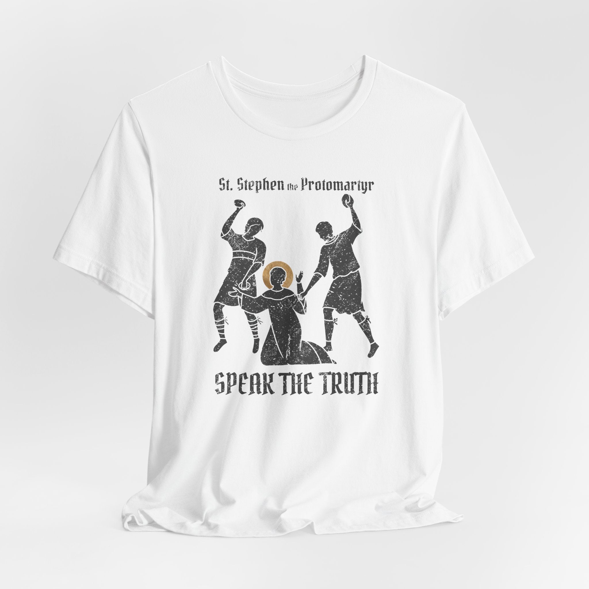 St. Stephen Protomartyr Speak the Truth Tee | Christian Saint Graphic T-Shirt