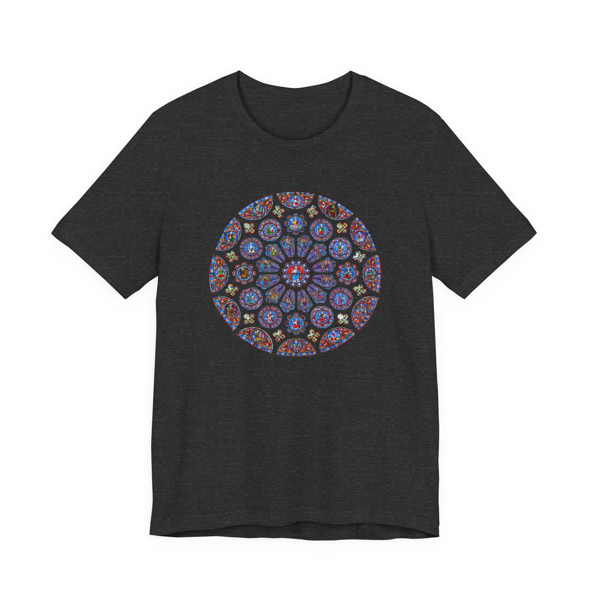 The Rose of Chartres Stained Glass T-Shirt
