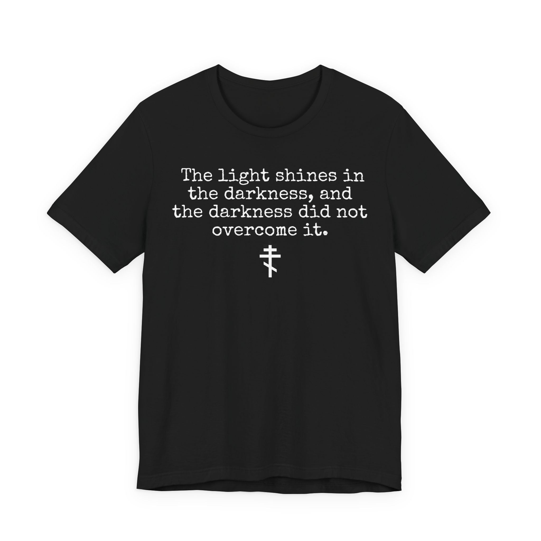 The light shines in the darkness T-shirt | Gospel of John Shirt