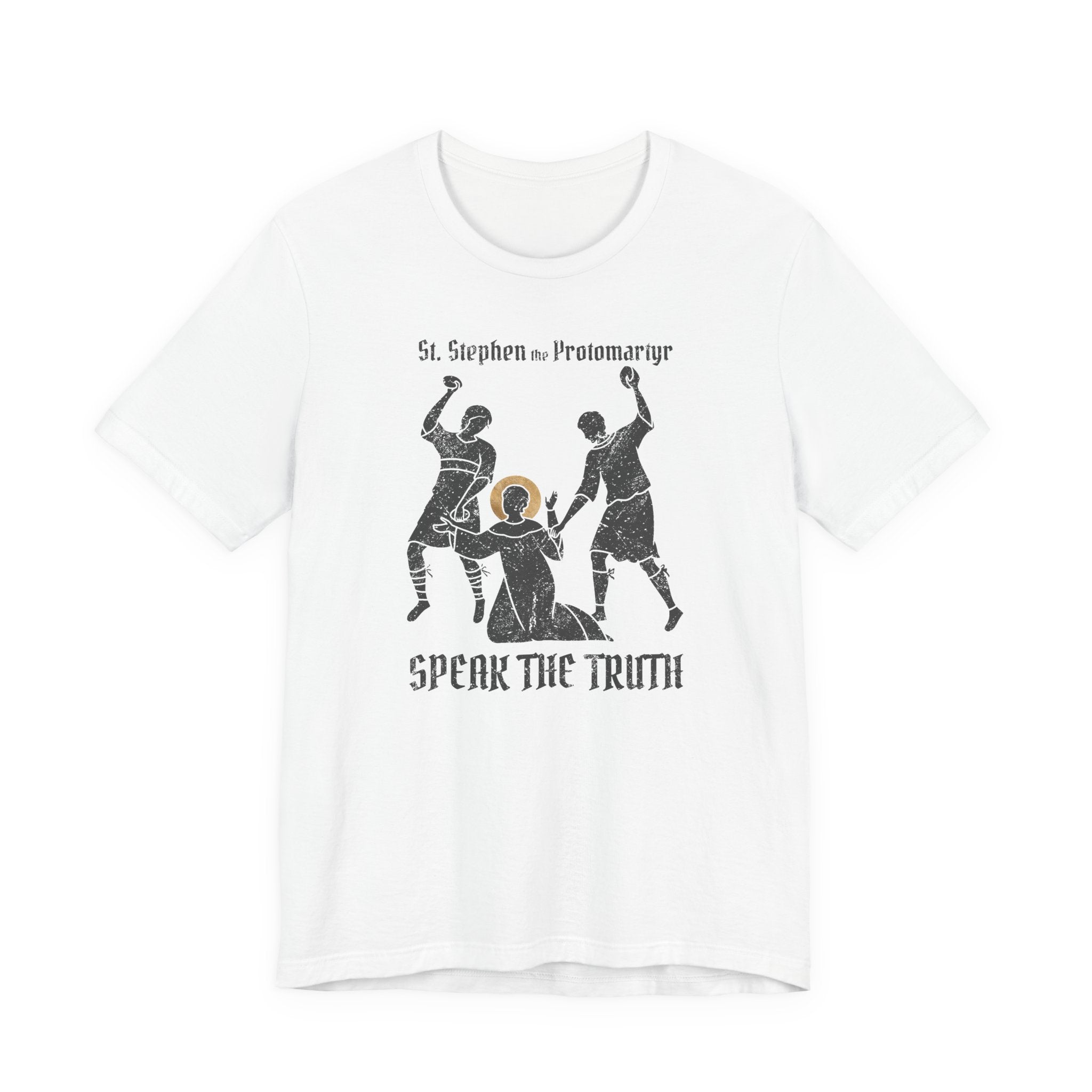 St. Stephen Protomartyr Speak the Truth Tee | Christian Saint Graphic T-Shirt