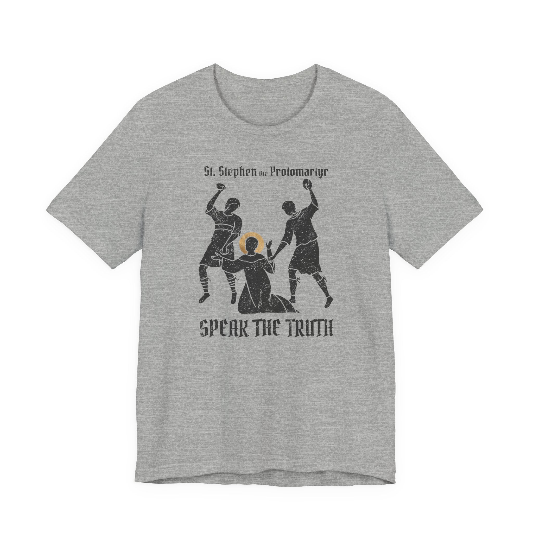 St. Stephen Protomartyr Speak the Truth Tee | Christian Saint Graphic T-Shirt