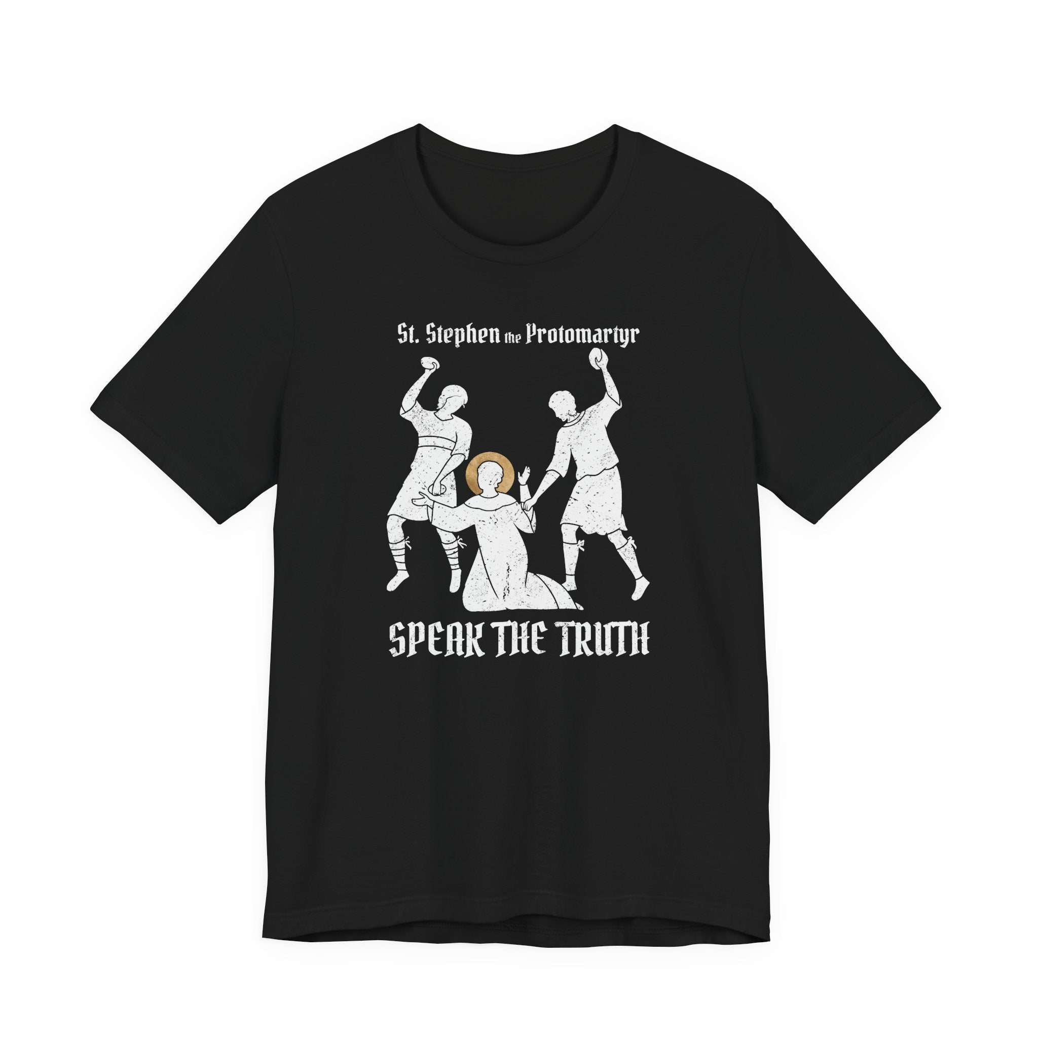 St. Stephen Protomartyr Speak the Truth Tee | Christian Saint Graphic T-Shirt