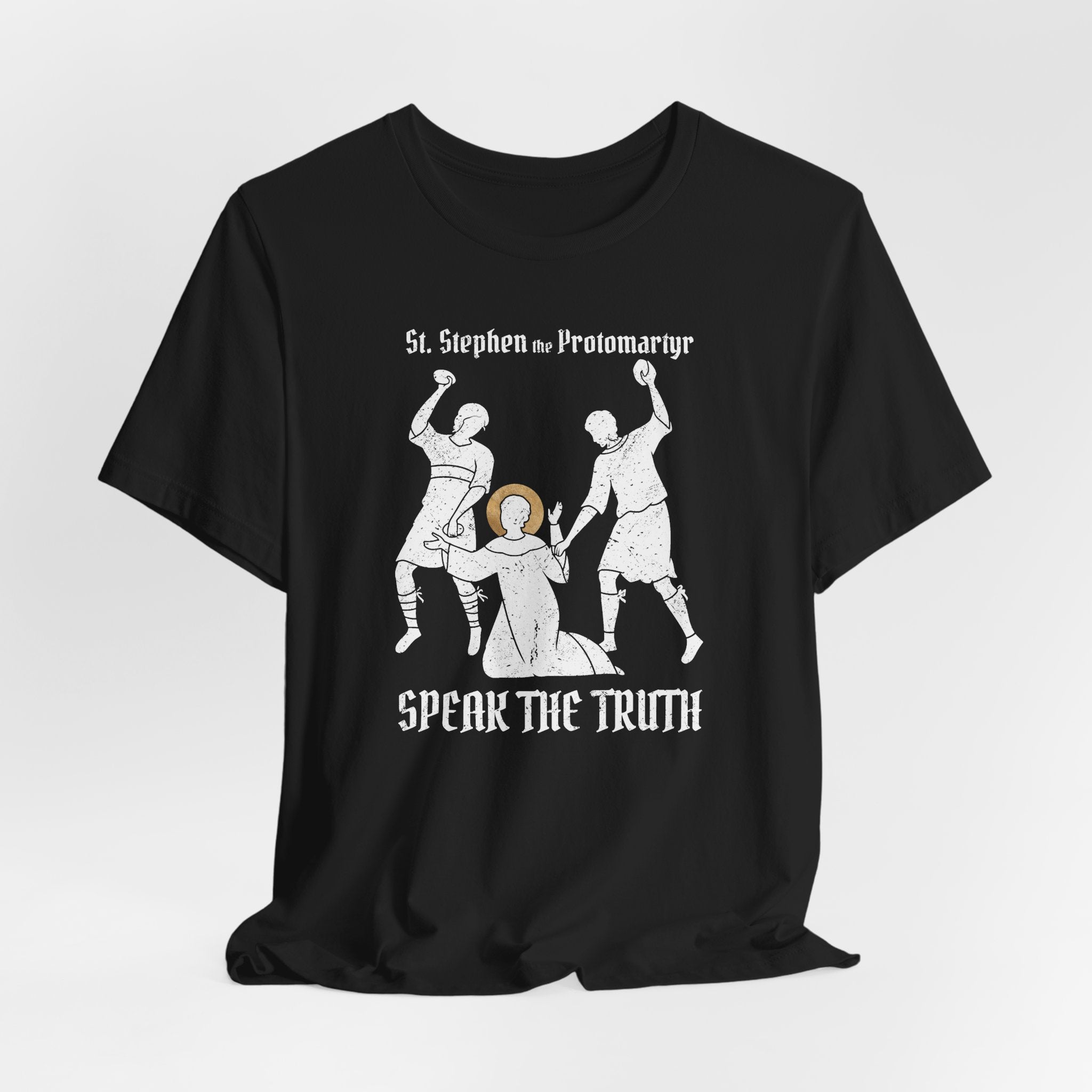 St. Stephen Protomartyr Speak the Truth Tee | Christian Saint Graphic T-Shirt
